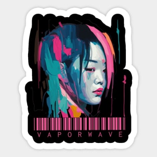 Vaporwave Girl Sticker